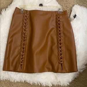 Faux leather skirt